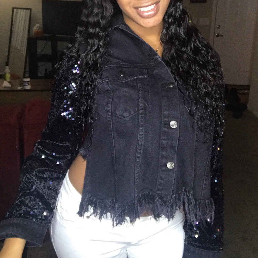 Black jean jacket